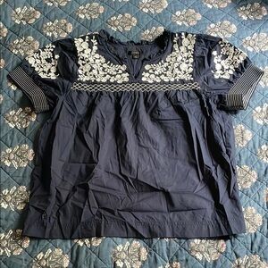 J Crew Cotton Blouse, Size Large